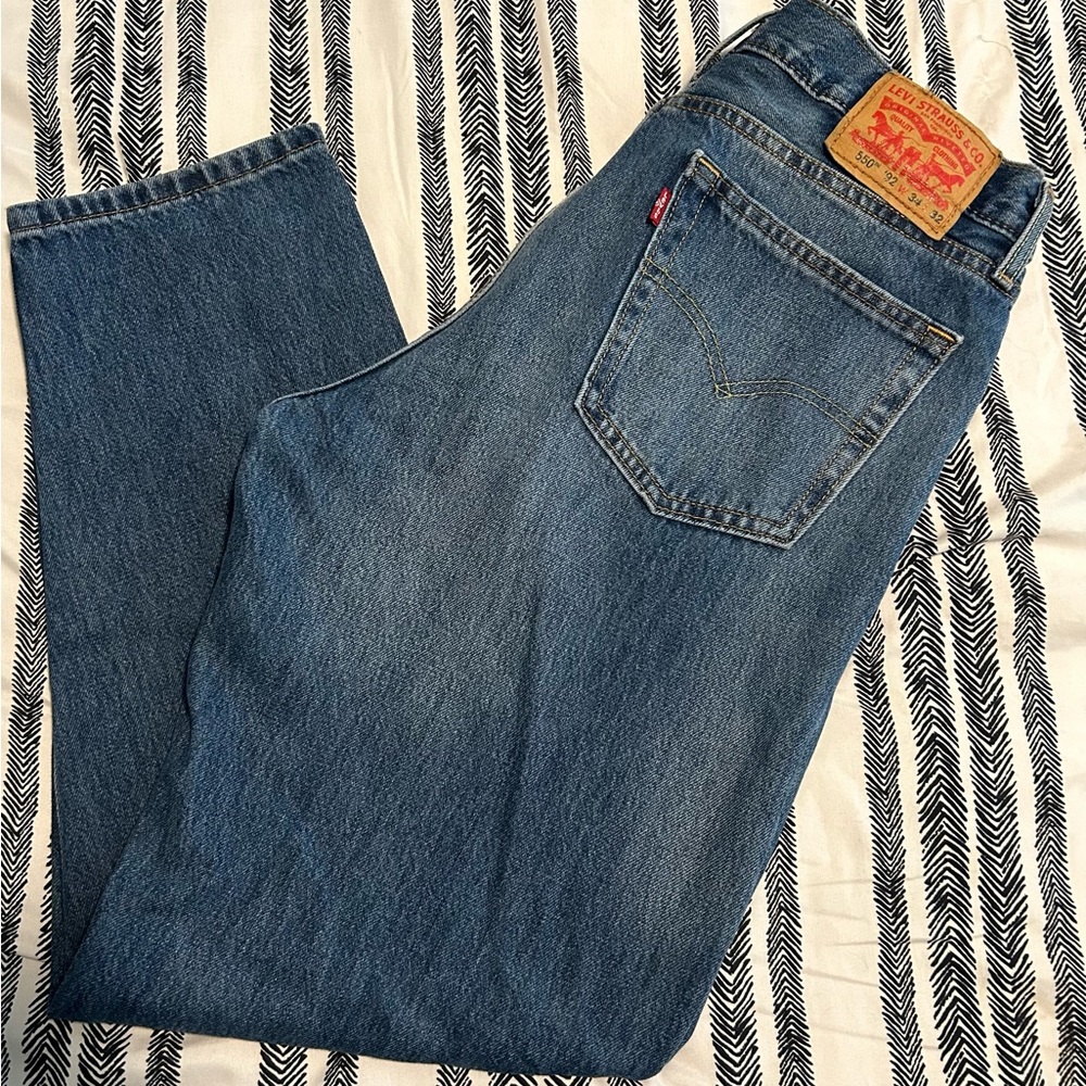 Men's Levis 550 Relaxed Fit Denim Jeans SZ 34/32 Tapered